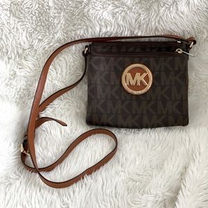 Michael Kors Double Zip Crossbody Bag with Built in Wallet